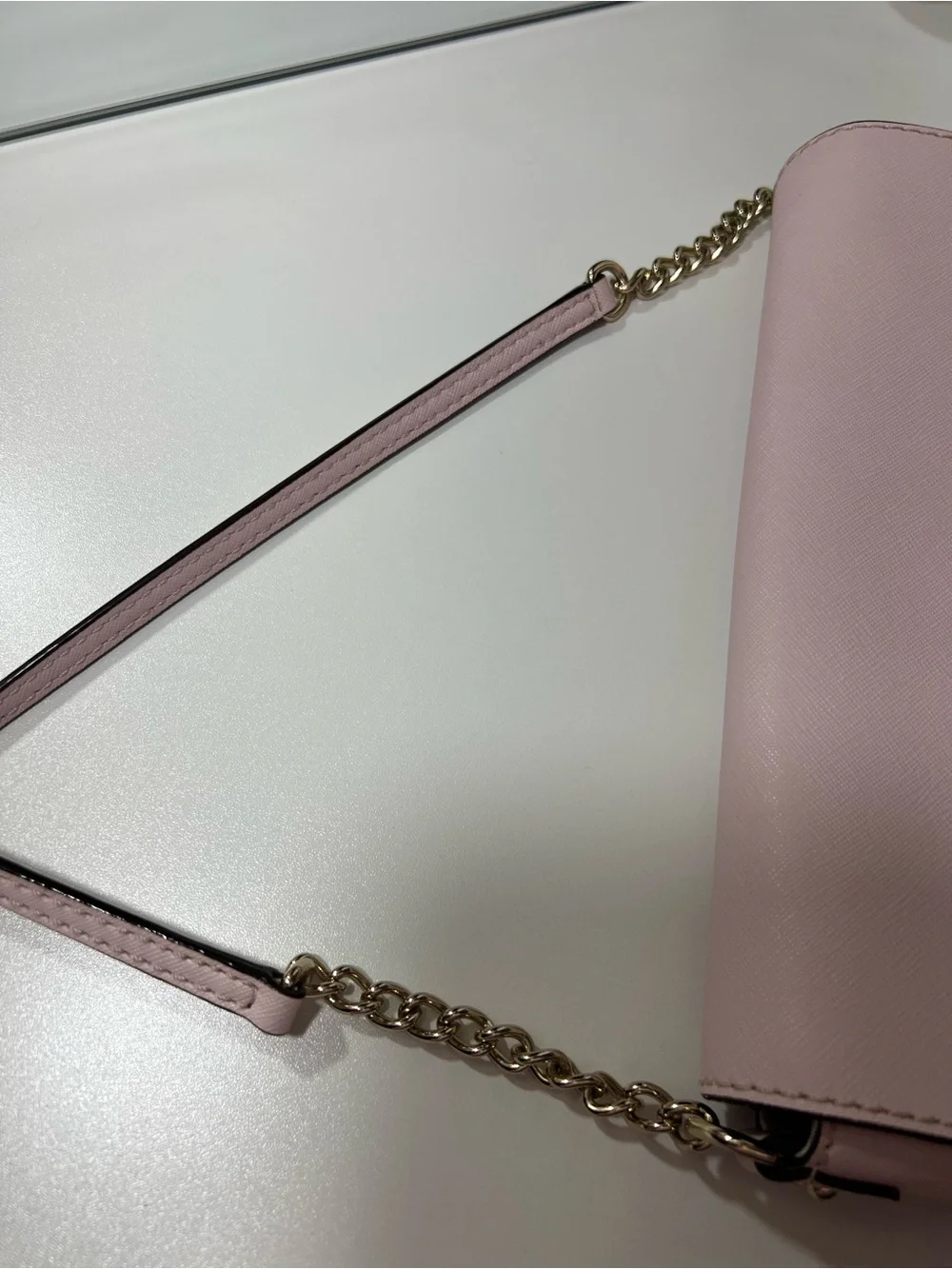 Kate Spade Charlotte Street Alek Flap Crossbody Blush Pink Leather